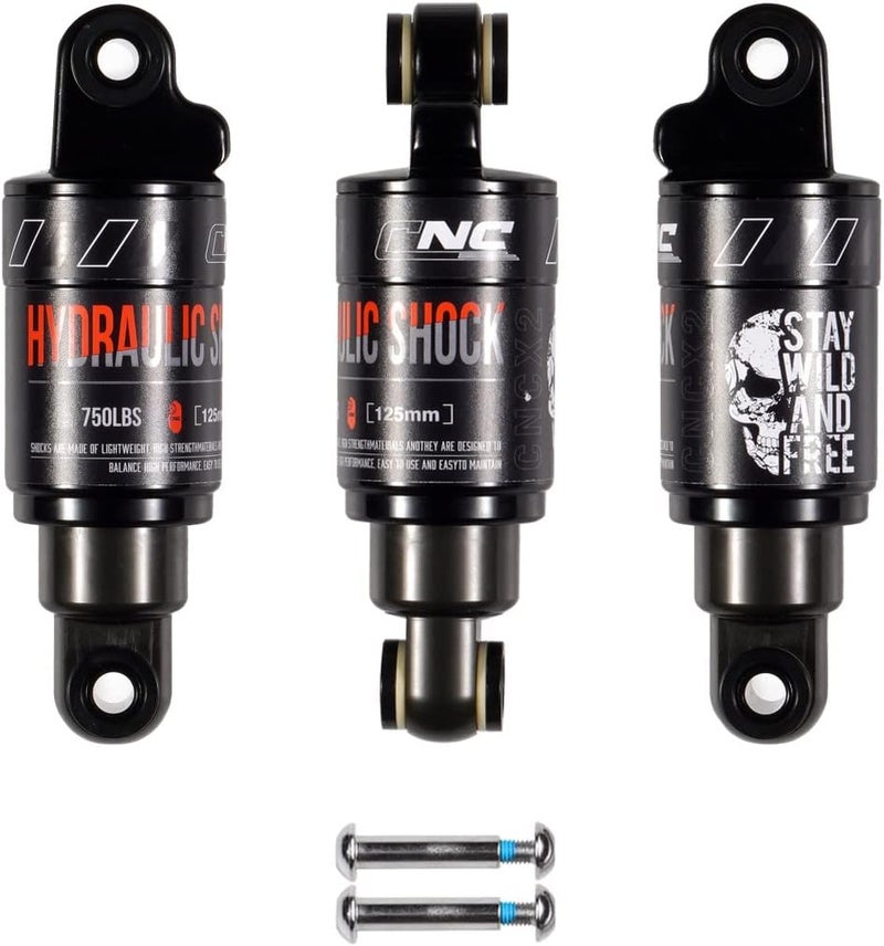 CNCLOL Mountain Bike Rear Shock 120mm/125mm/150mm/165mm/185mm/190mm/200mm,Bicycle Shock Absorber- Hydraulic Rear Suspension Shock for Mtb/Mtn/ebike/Dmn. - Image 1